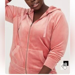 Torrid sleep velour long sleep full zip lounge hoodie size 4X